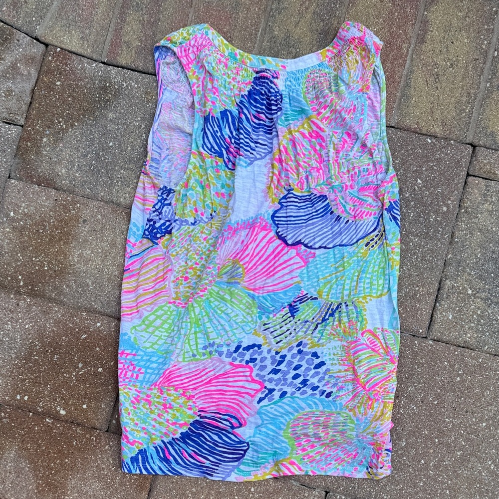 Lilly Pulitzer Pink and Blue Patterned Top - Picture 6 of 6